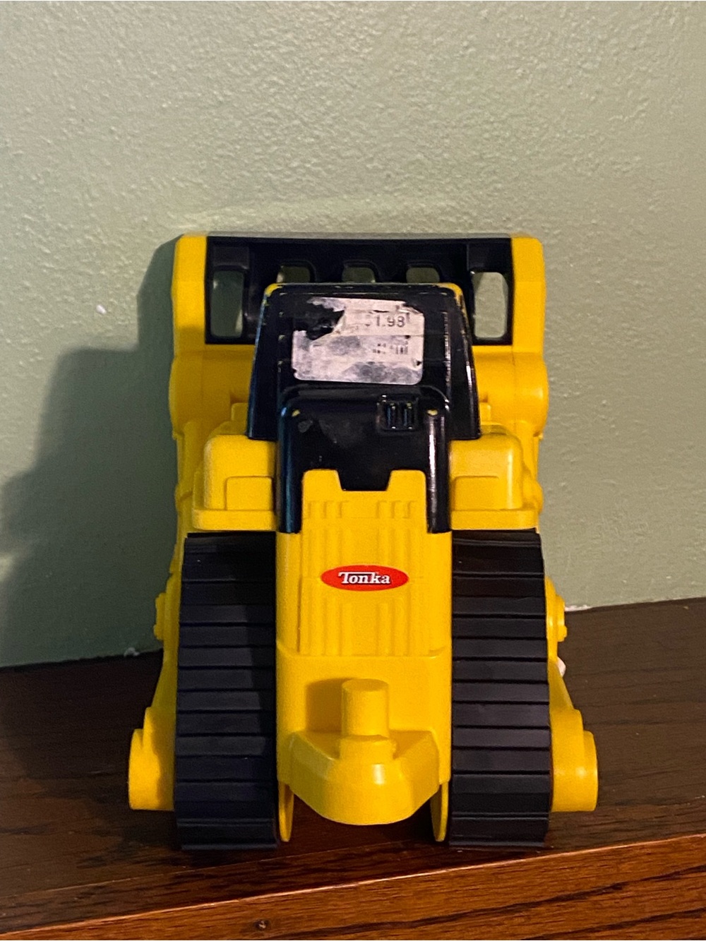 Tonka Yellow and Black Toy Bulldozer with Treaded Tracks